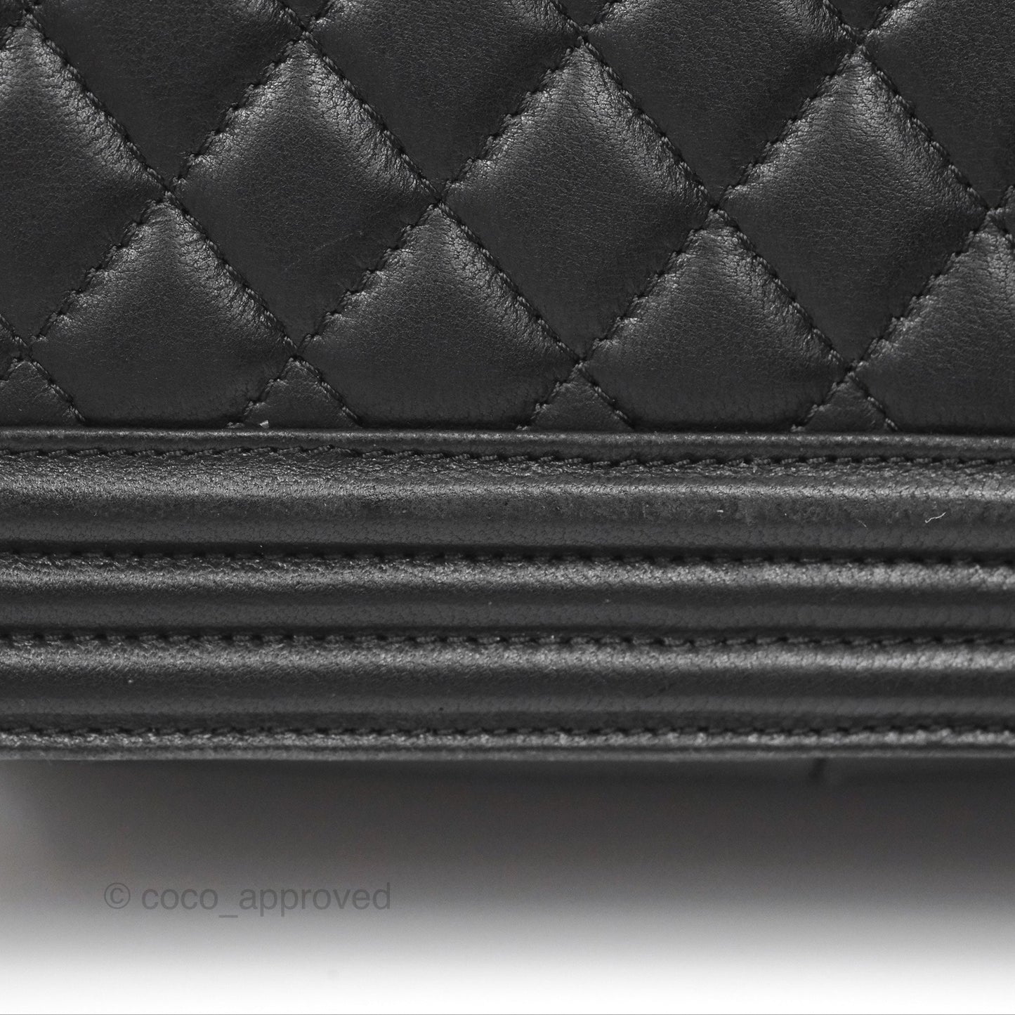Chanel Quilted Medium Boy Black Lambskin Ruthenium Hardware