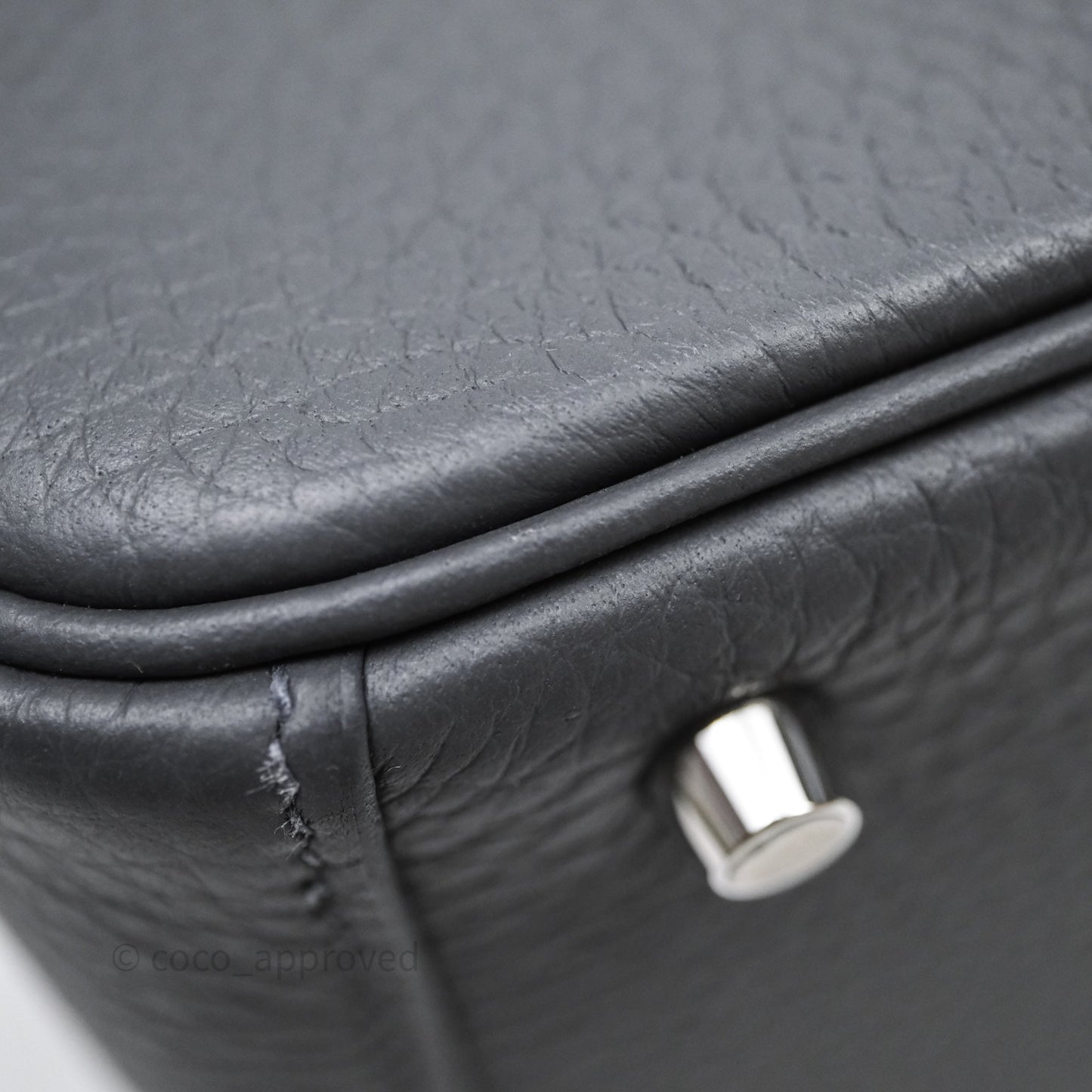 Hermès Mini Lindy II 85 Ardoise Clemence Palladium Hardware