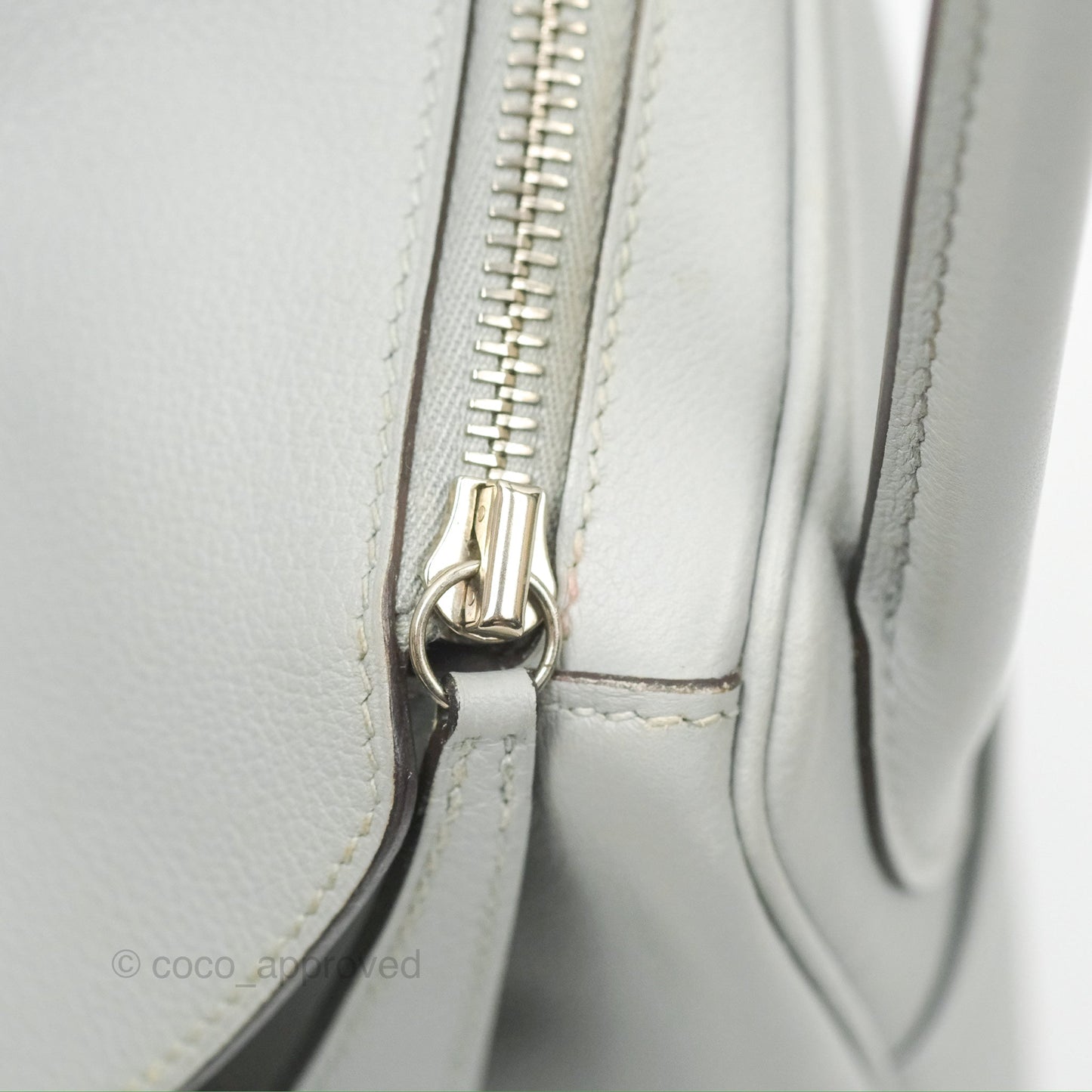 Hermès Lindy 30 Bleu Glacier Evercolor Palladium Hardware