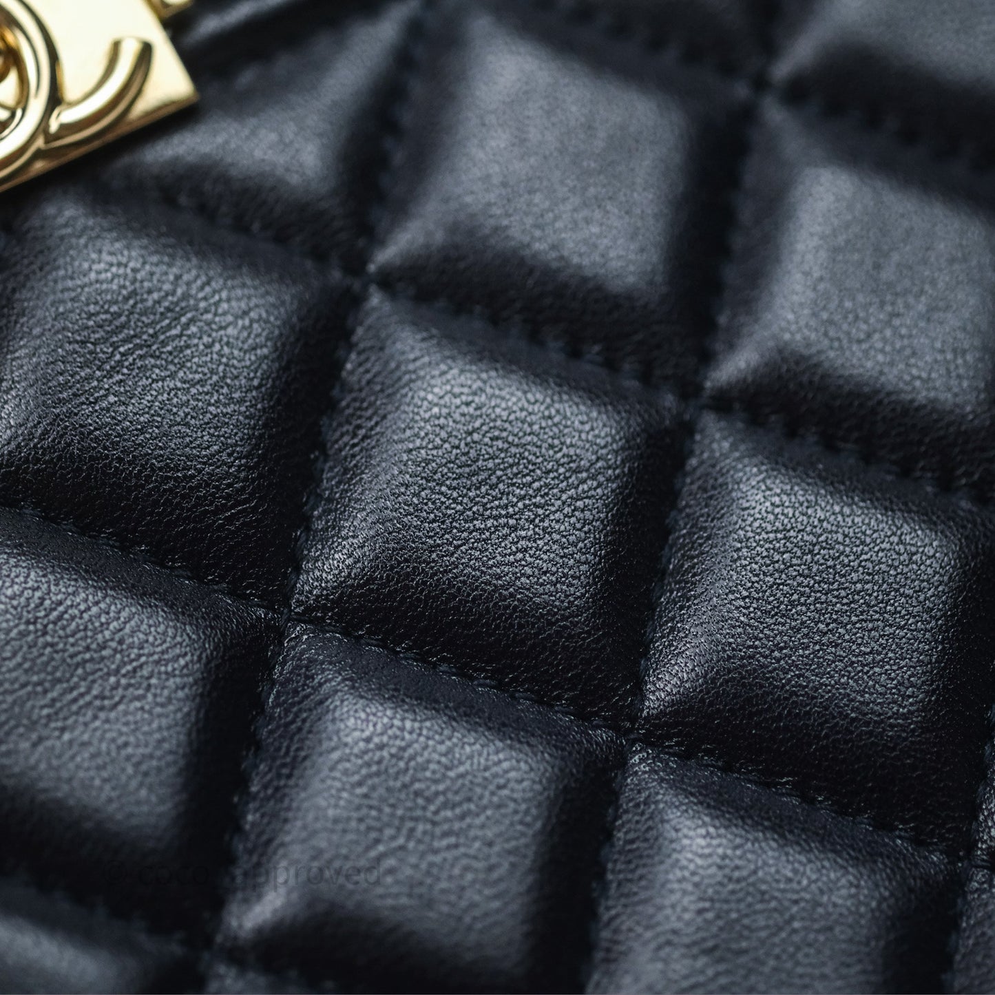 Chanel Medium O Case Boy Navy Lambskin Gold Hardware