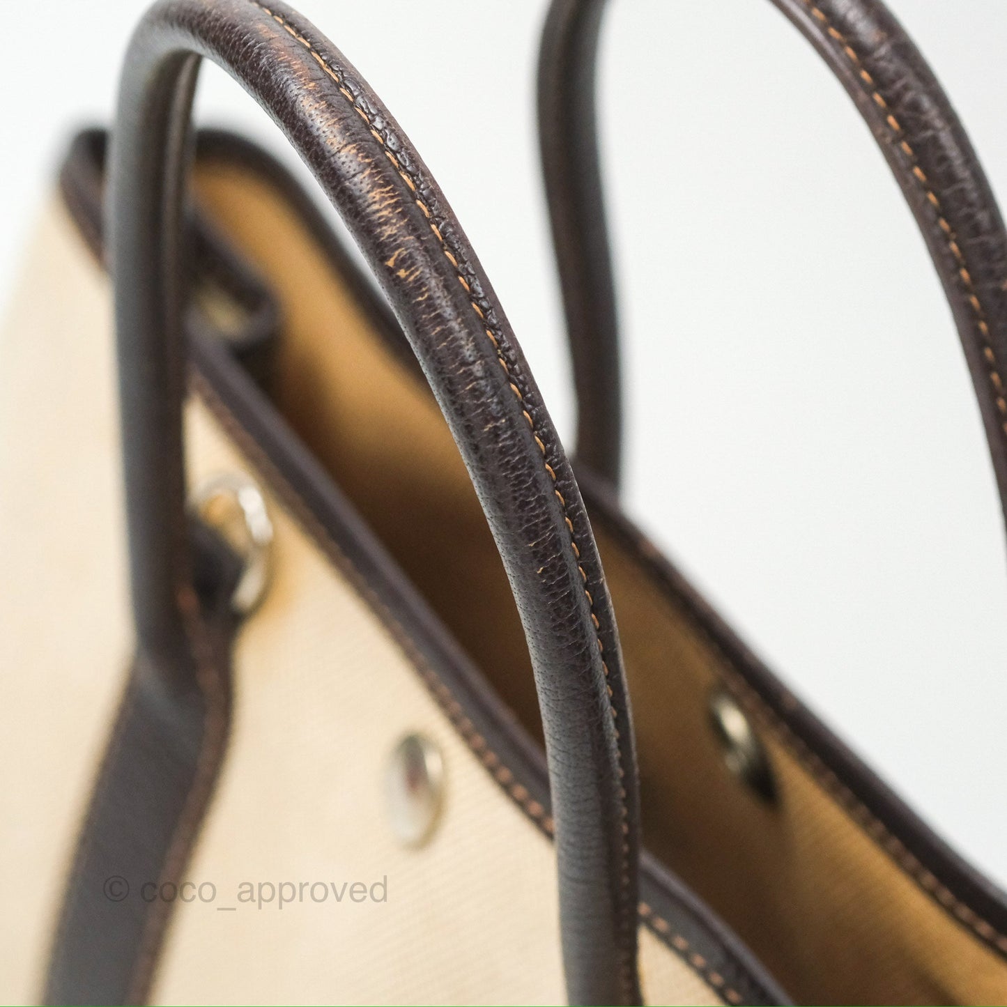 Hermès Garden Party 30 Canvas Brown/ Natural