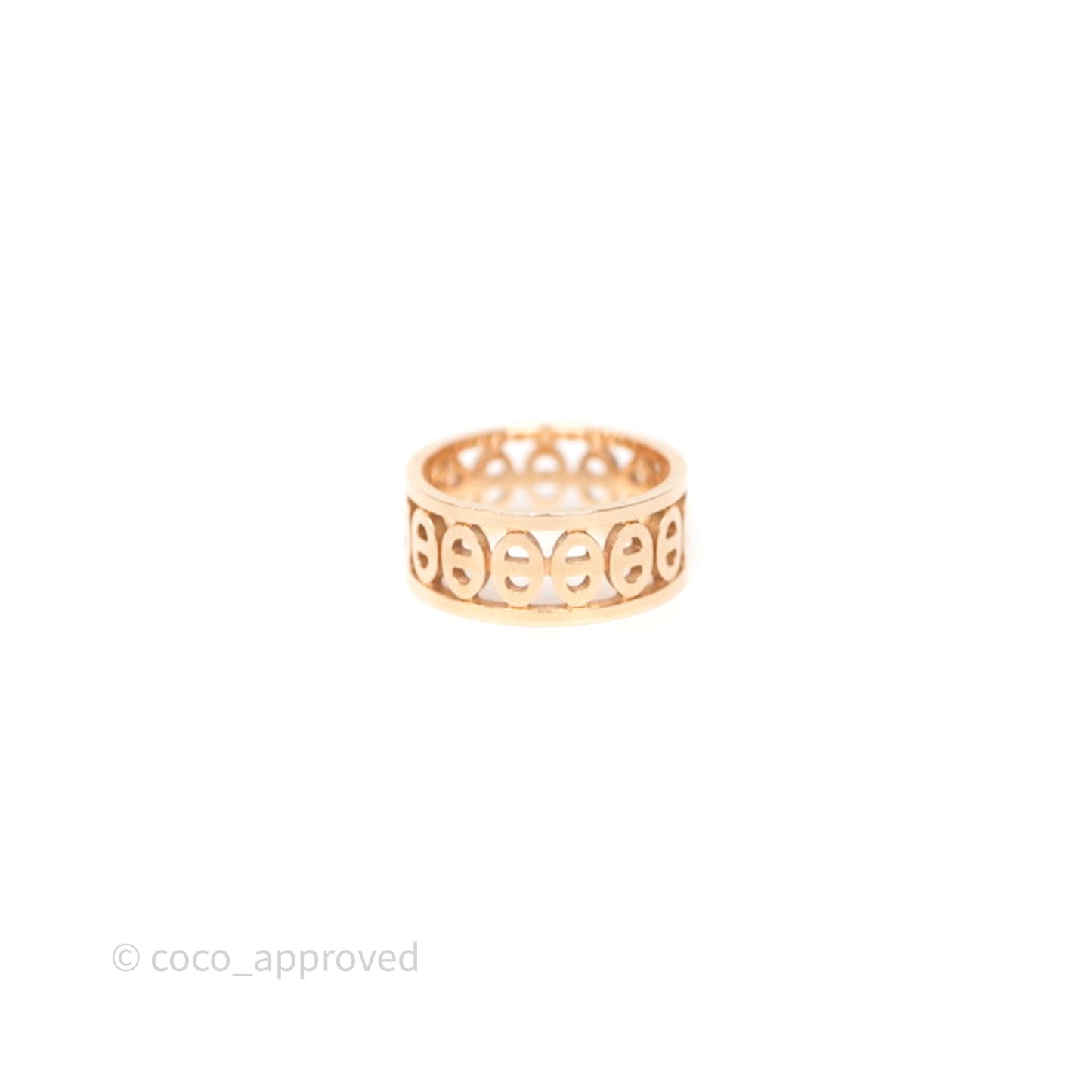 Hermès Chaine d Ancre Divine Ring Rose Gold Size 52