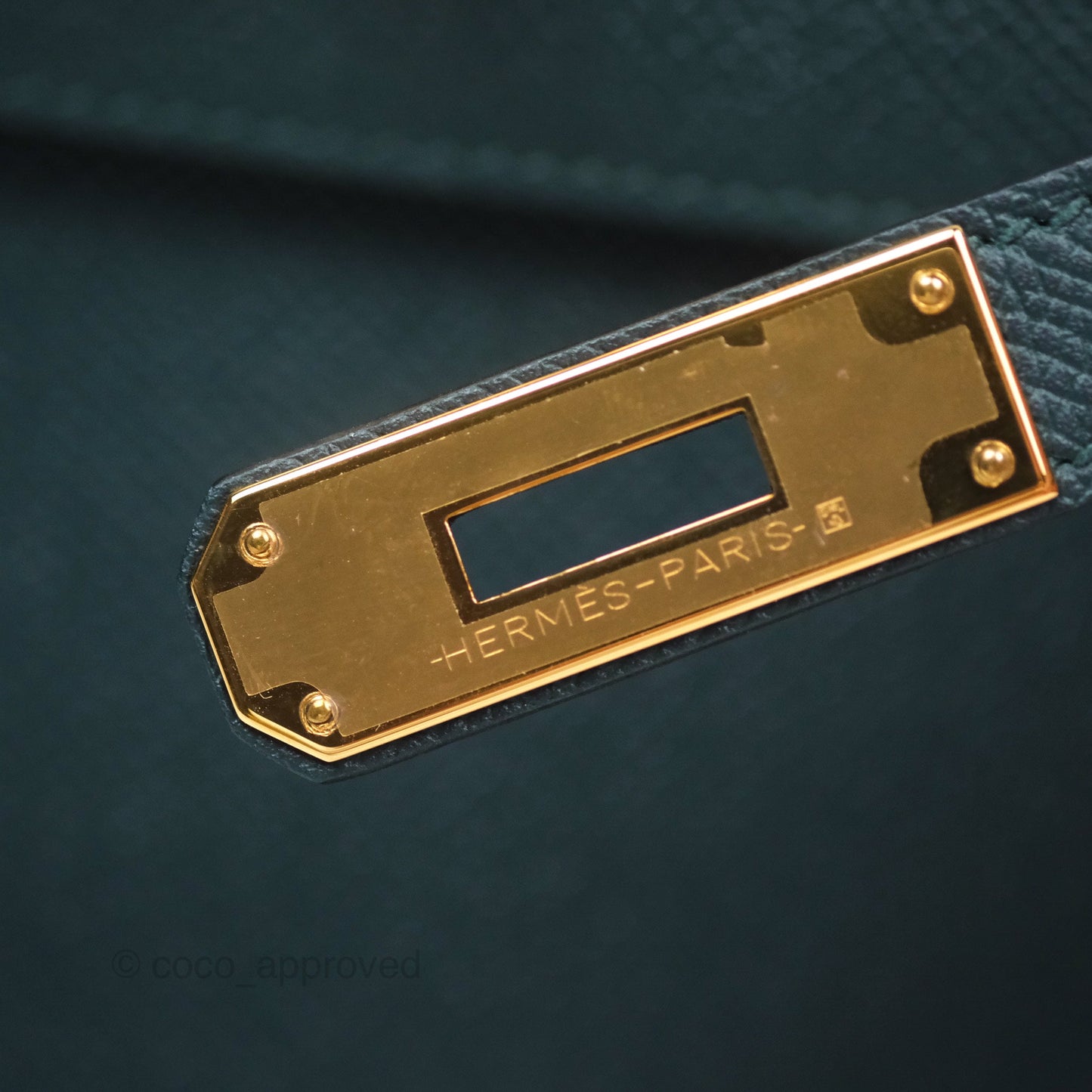 Hermès Kelly II 28 Sellier Vert Cypress 6O Veau Epsom Gold Hardware