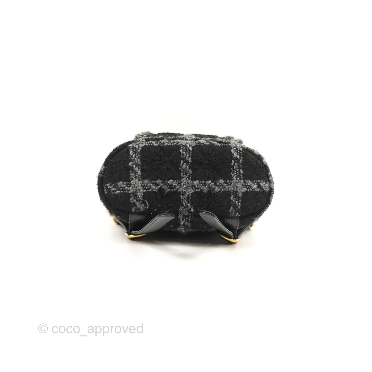 Chanel Duma Backpack Black Tweed Gold Hardware 22K
