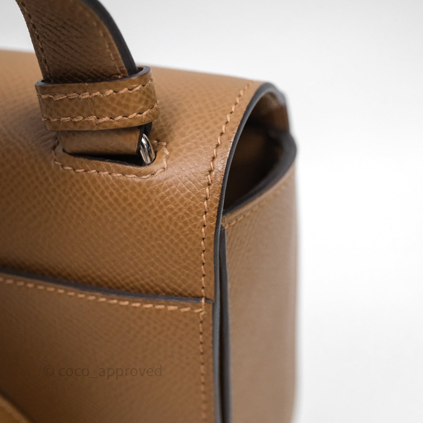 Hermès Della Cavalleria Mini Bag Alezan 3G Epsom Palladium Hardware