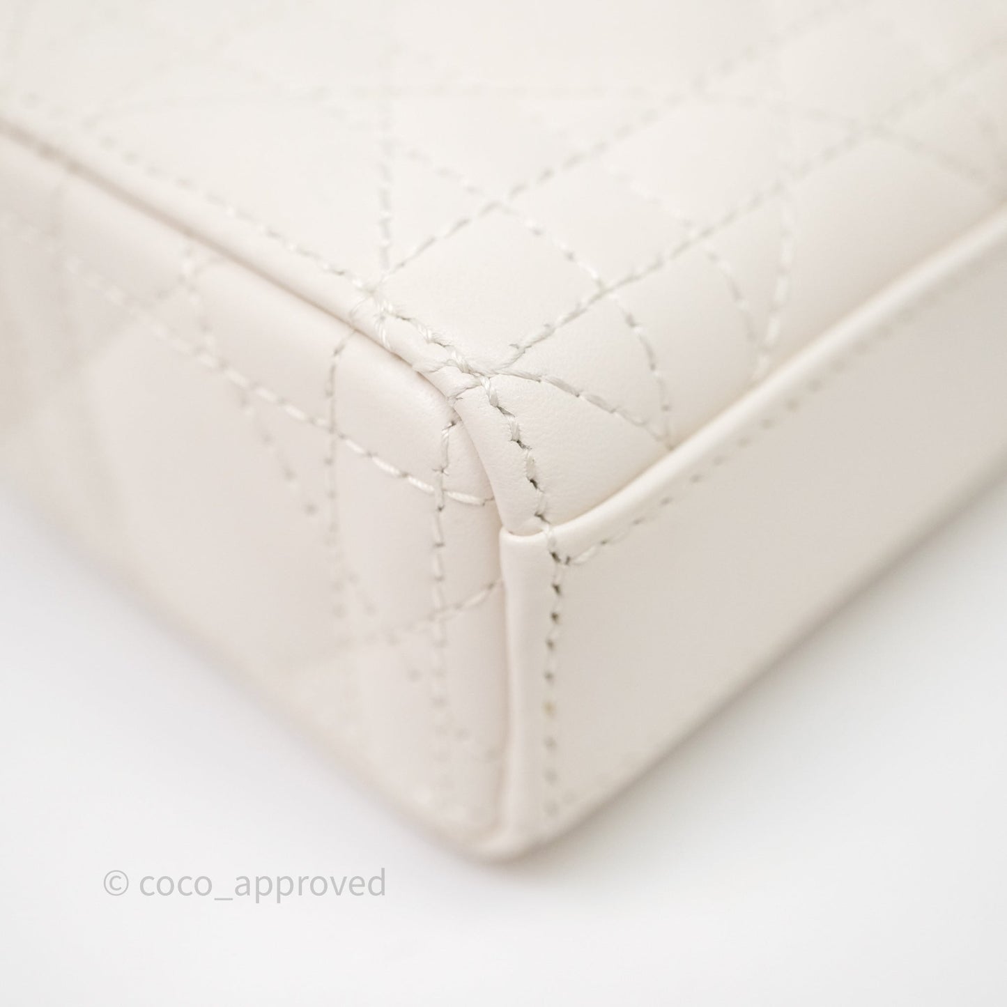 Christian Dior Micro Lady D-Joy Bag Latte Cannage Lambskin Gold Hardware