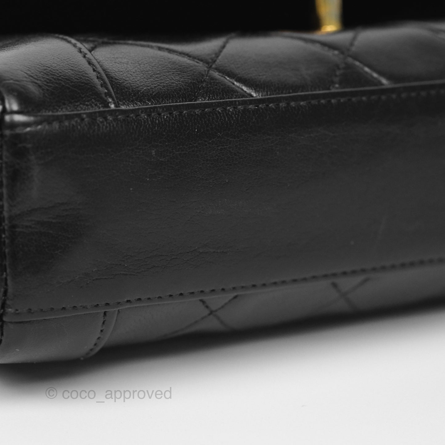 Chanel Vintage Small Diana Flap Black Lambskin 24K Gold Hardware