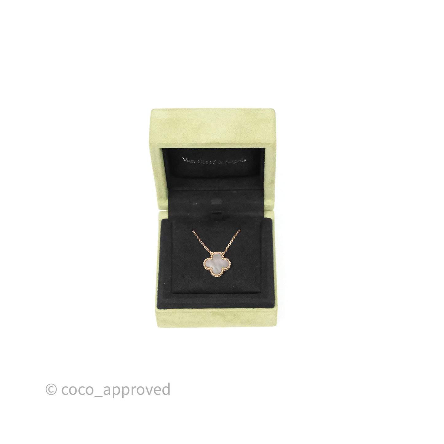 Van Cleef & Arpels Vintage Alhambra Pendant Grey Mother-of-pearl Rose Gold