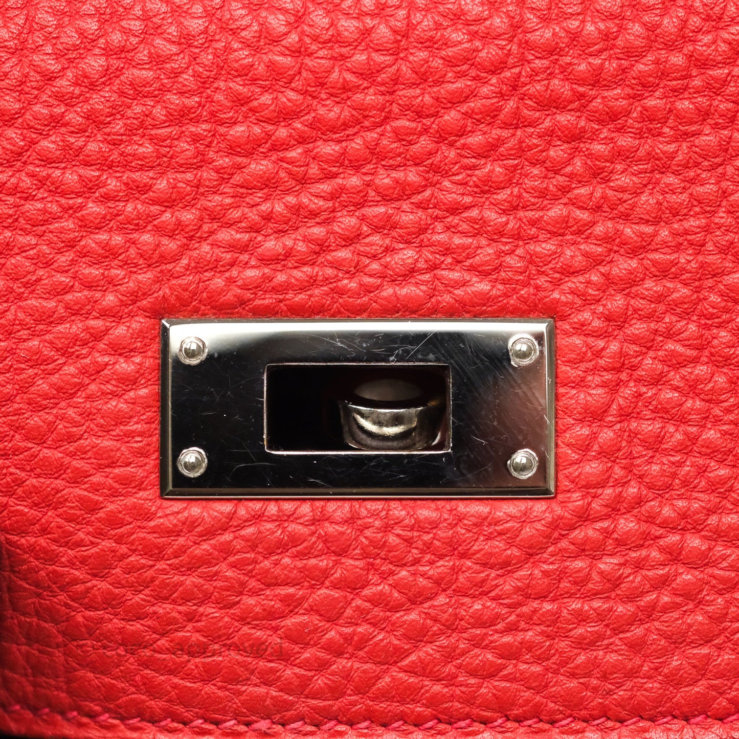 Hermès Kelly 35 Retourne Red Togo Palladium Hardware
