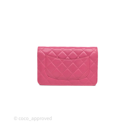 Chanel Quilted Classic WOC Pink Lambskin Gold Hardware