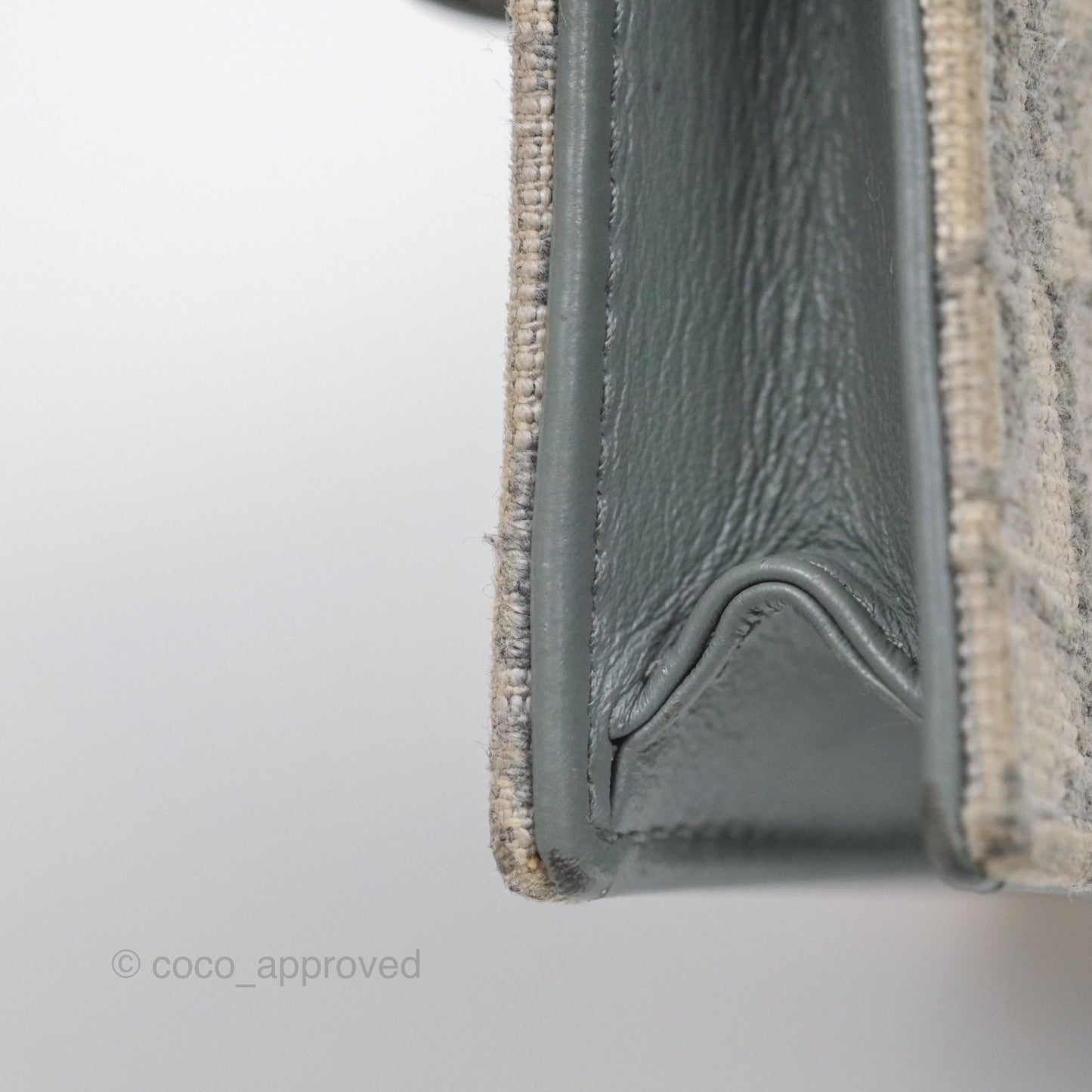 Christian Dior Saddle Bloom Card Holder Gray Dior Oblique Jacquard