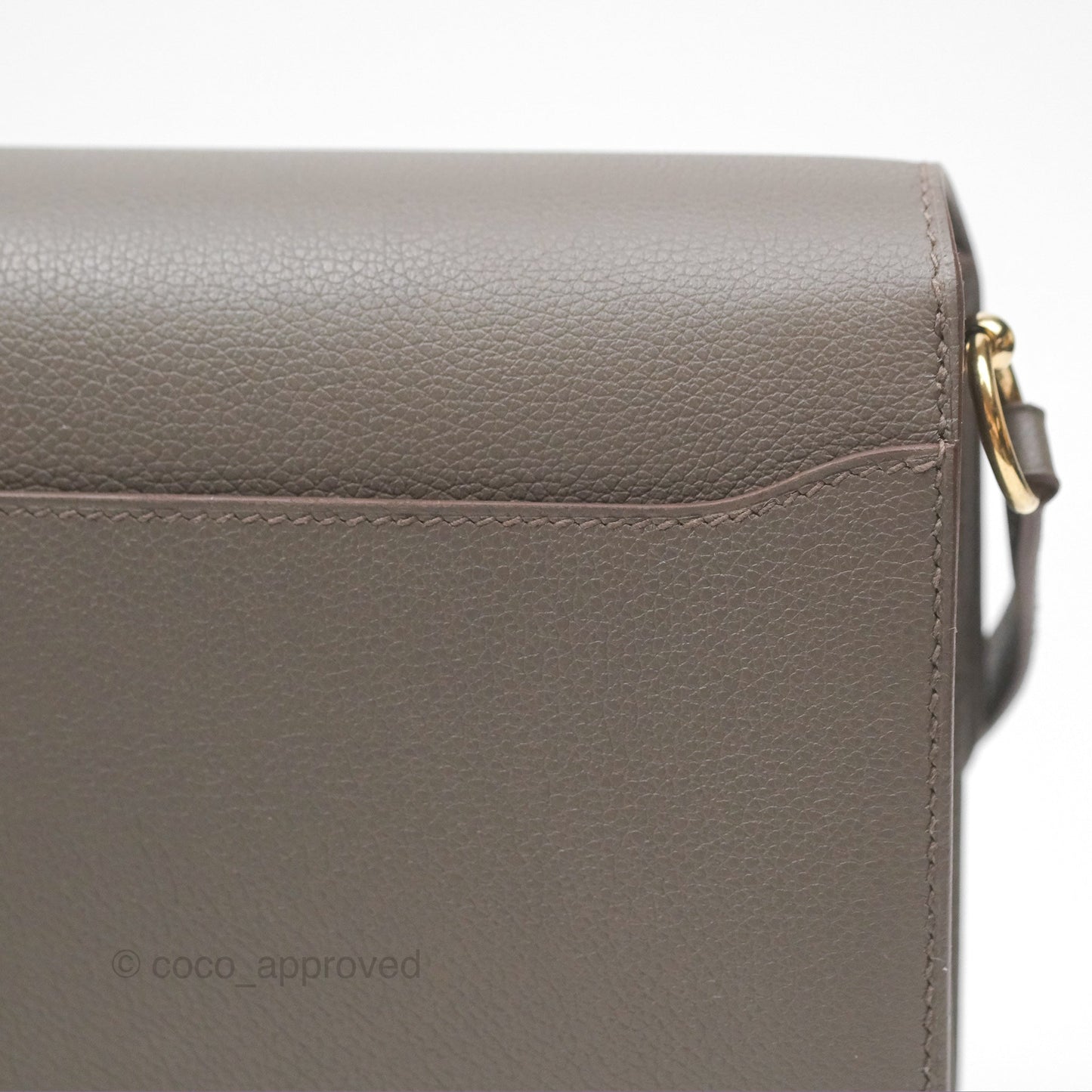 Hermès Roulis Mini 18 Gris Etain 8F Evercolor Gold Hardware