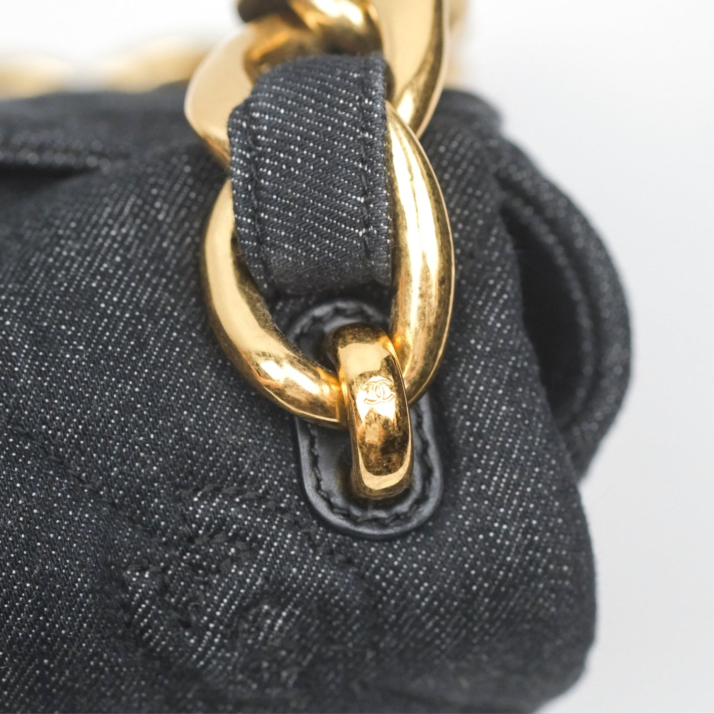 Chanel Medium Funky Town Flap Denim Aged Gold Hardware 22S