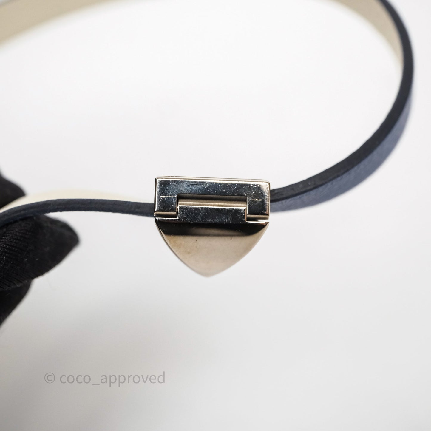 Hermes Cuir Medor Infini Double Tour Bracelet Bleu Brighton Swift Palladium Hardware