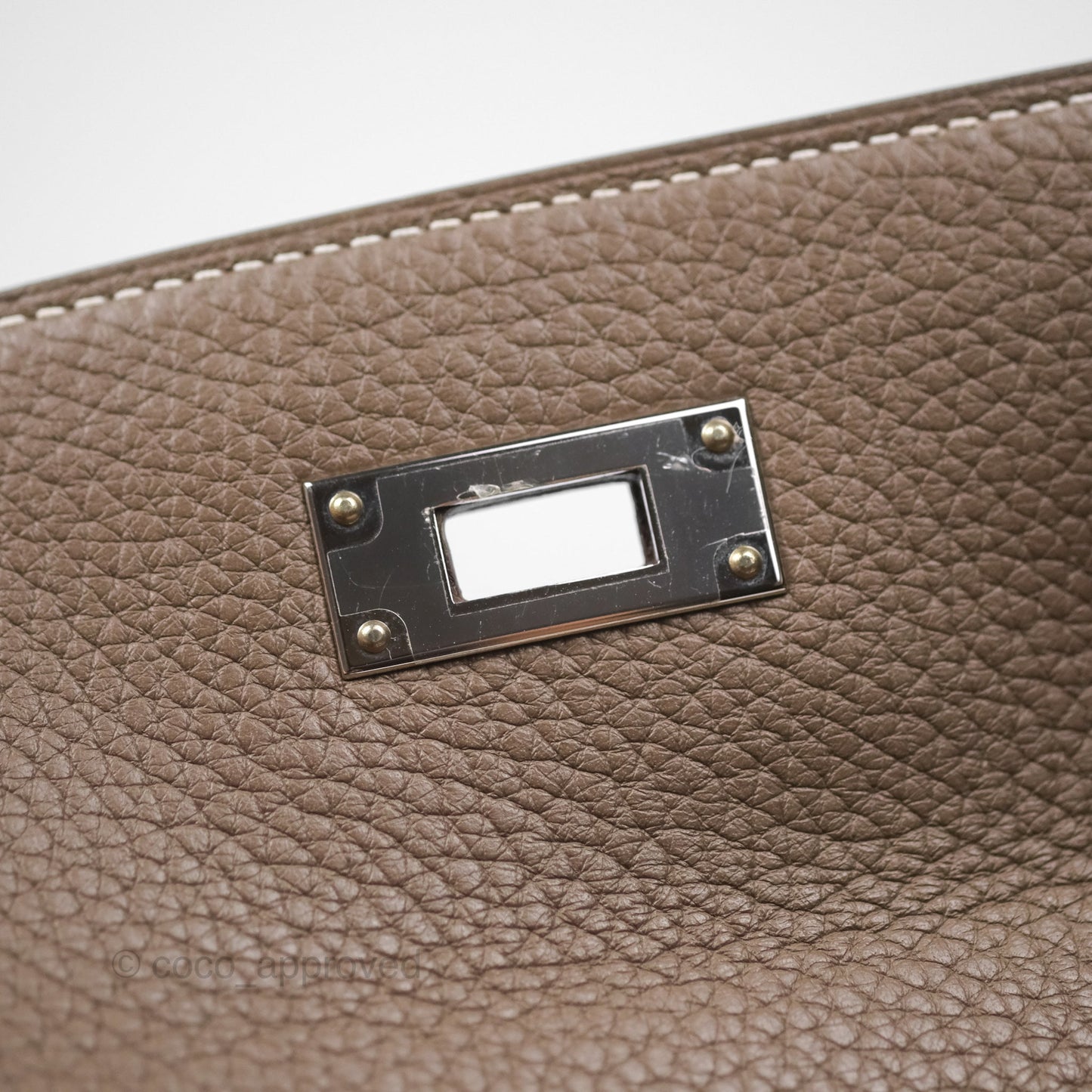 Hermès Kelly 28 Retourne Etoupe 18 Clemence Palladium Hardware