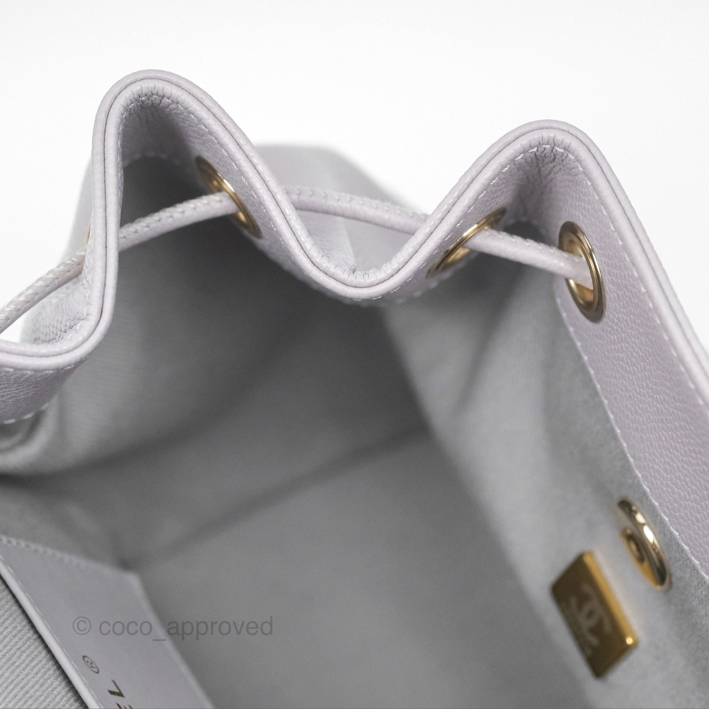 Chanel Mini Business Affinity Backpack Grey Caviar Gold Hardware 22B