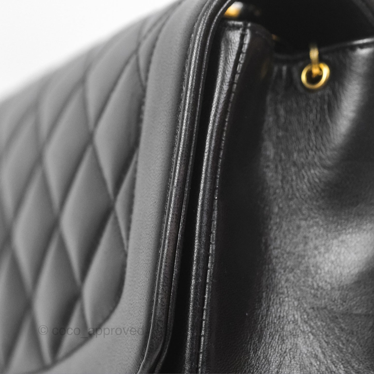 Chanel Vintage Quilted Medium Classic Diana Flap Bag Black Lambskin 24K Gold Hardware