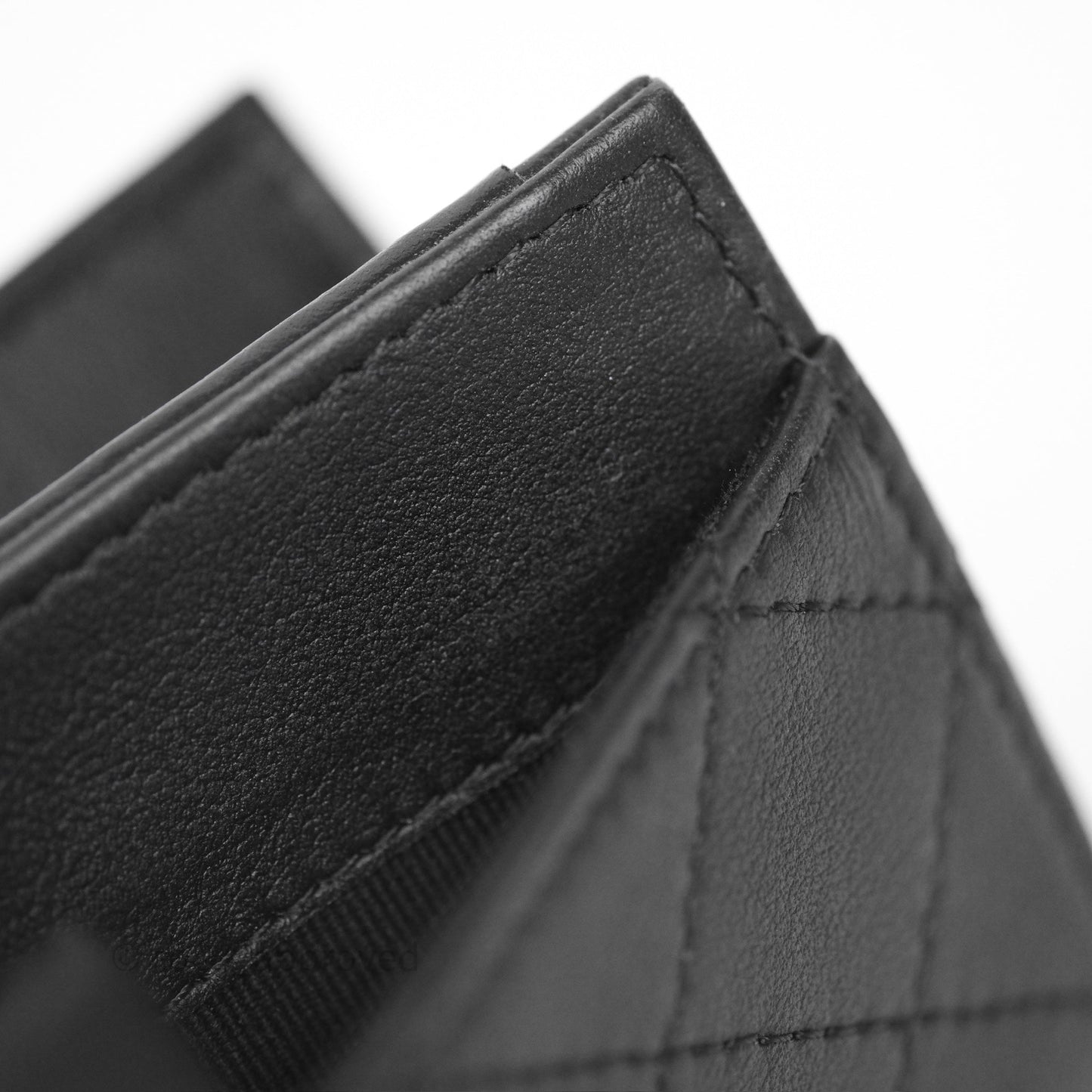 Chanel Card Holder Quilted So Black Calfskin 24P