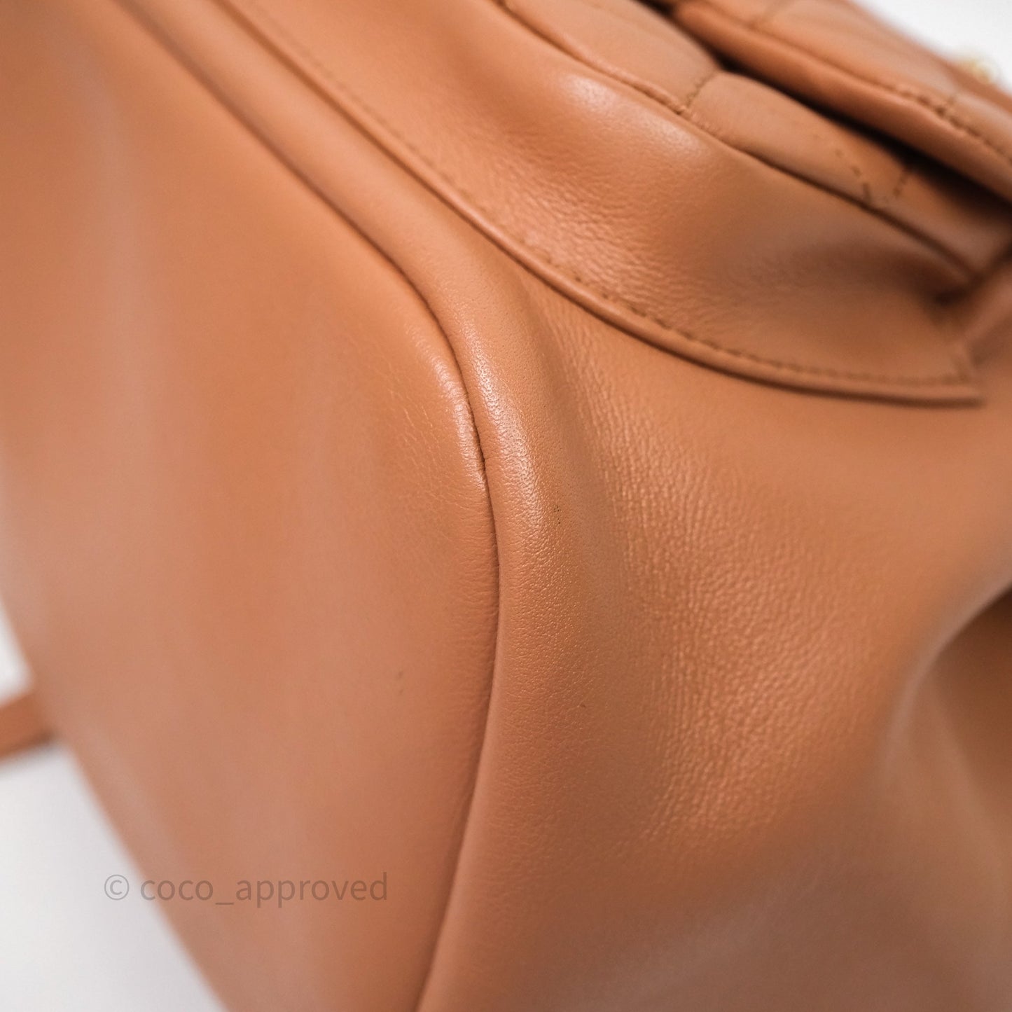Chanel Small Duma Drawstring Backpack Camel Calfskin