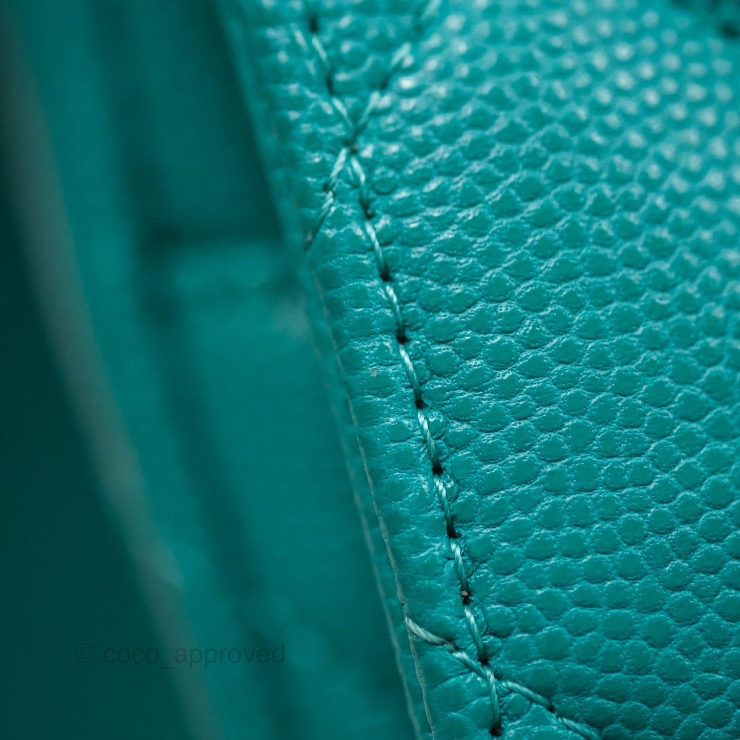 Chanel Jumbo Double Flap Turquoise Caviar Gold Hardware⁣⁣