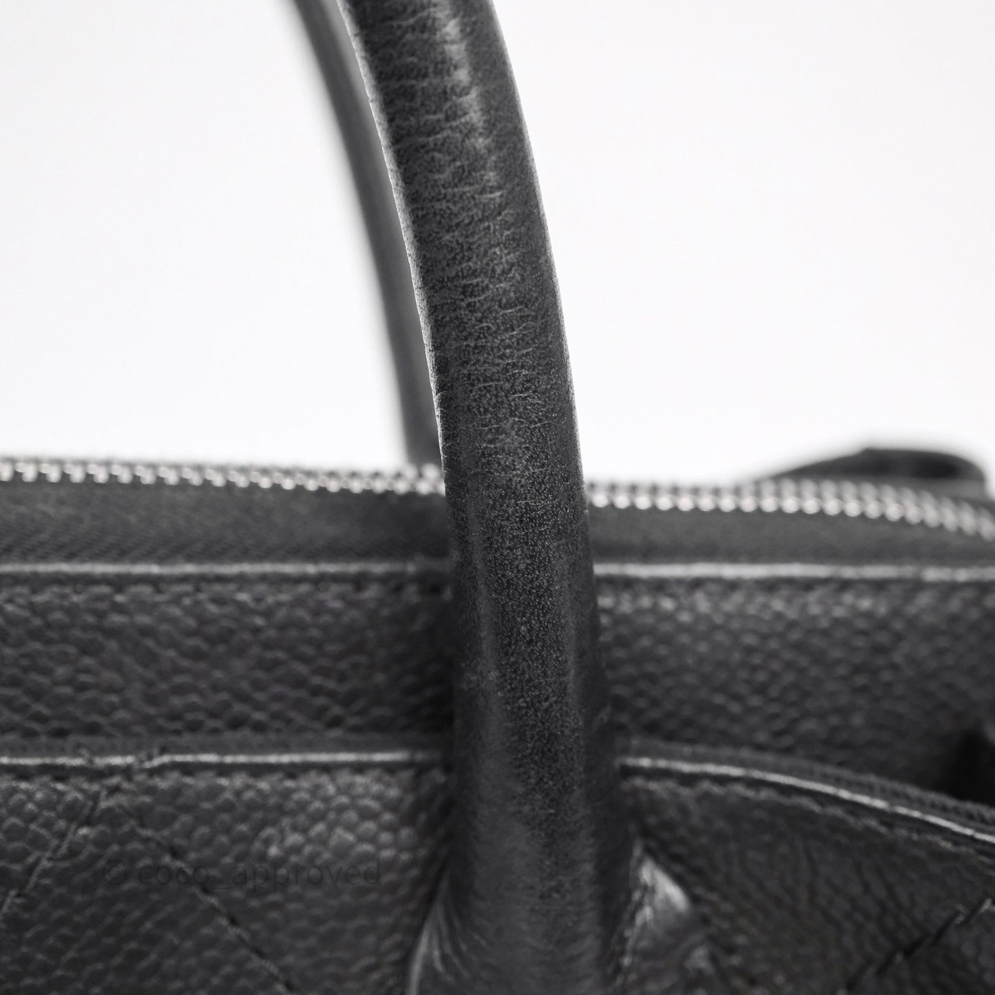 Chanel Quilted Shopping Tote Black Caviar Ruthenium Hardware