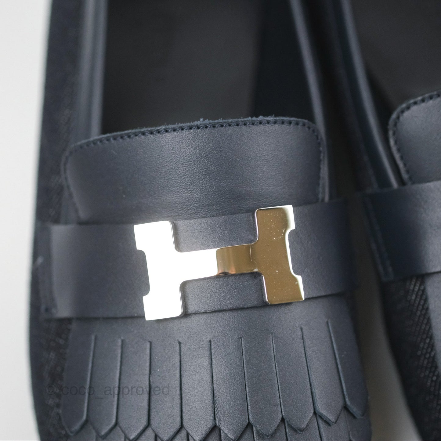 Hermès Royal Loafers Bleu Brut / Marine Denim Calfskin 37