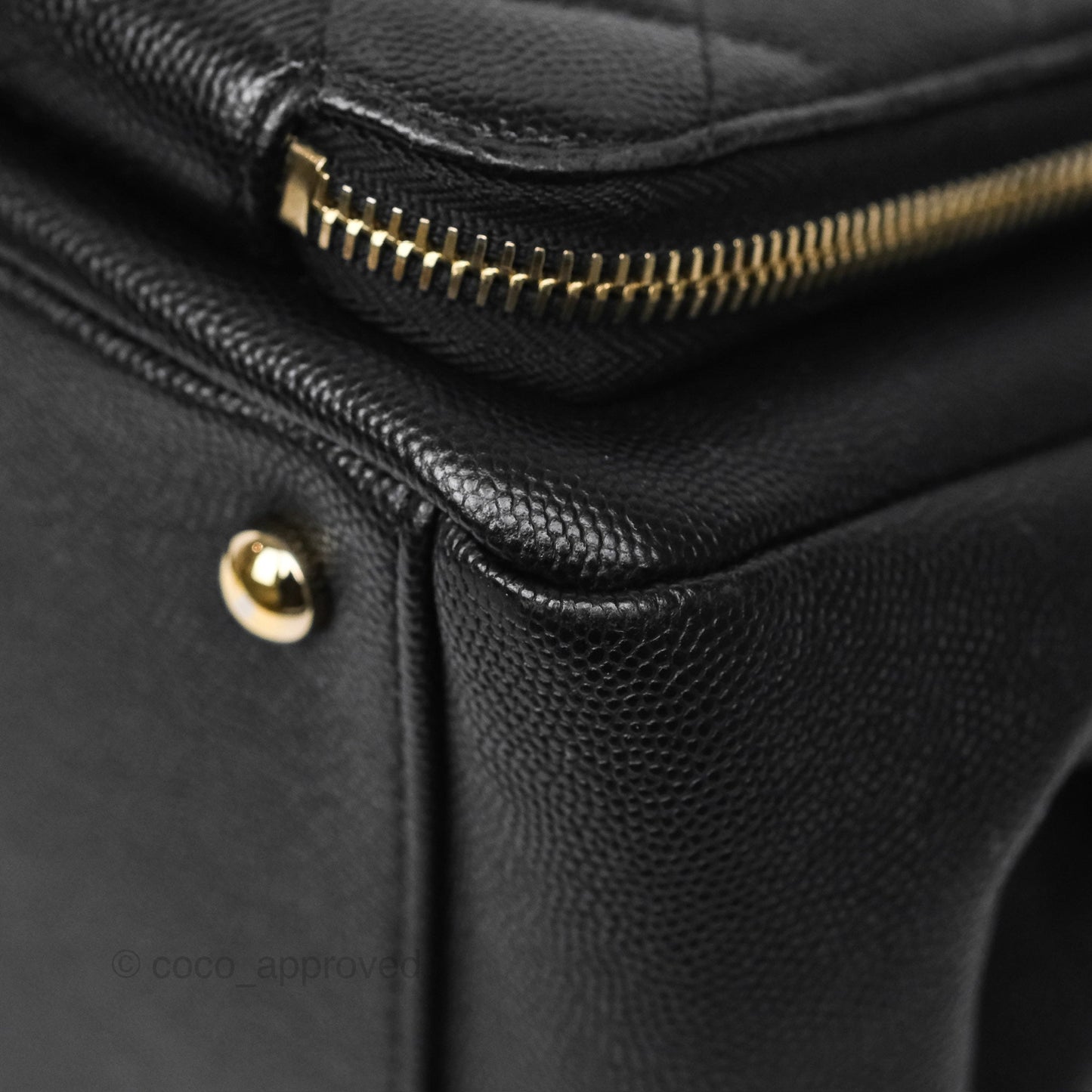 Chanel Small Business Affinity Shopping Bag Black Caviar Gold Hardware