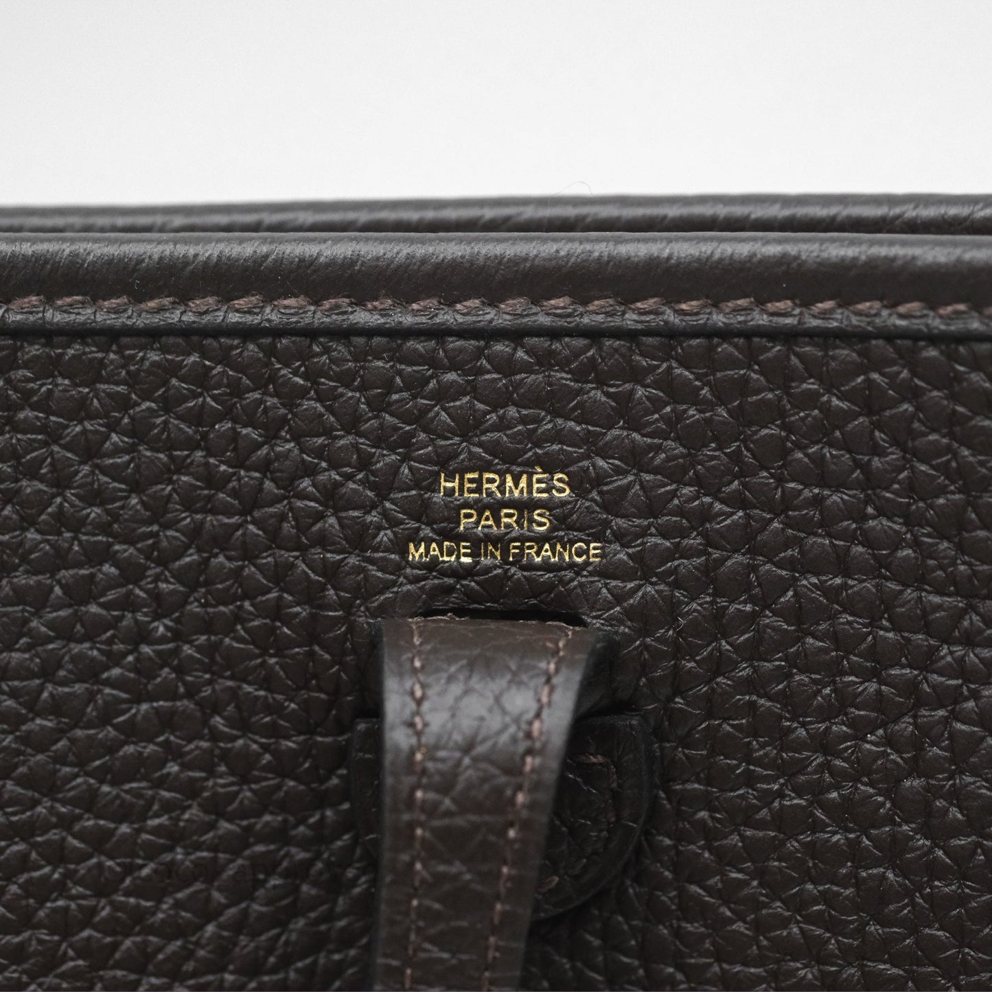 Hermès Mini Evelyne 16 Ebene 46 Clemence Gold Hardware