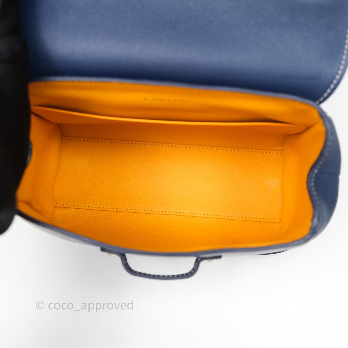 Goyard Saïgon Mini Bag Navy Goyardine Canvas/ Chevroches Calfskin