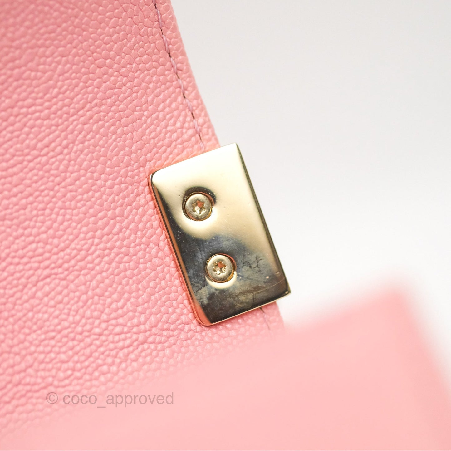 Chanel Boy Chevron Medium Pink Caviar Gold Hardware
