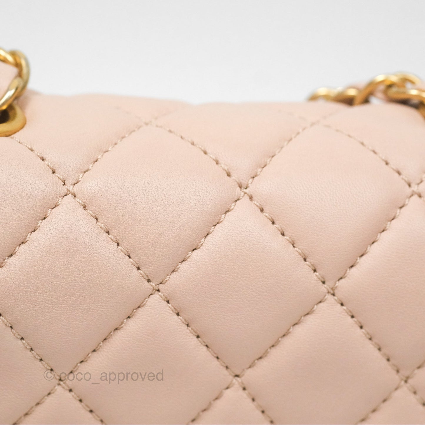 Chanel Flap Bag Pink Aged Gold Hardware