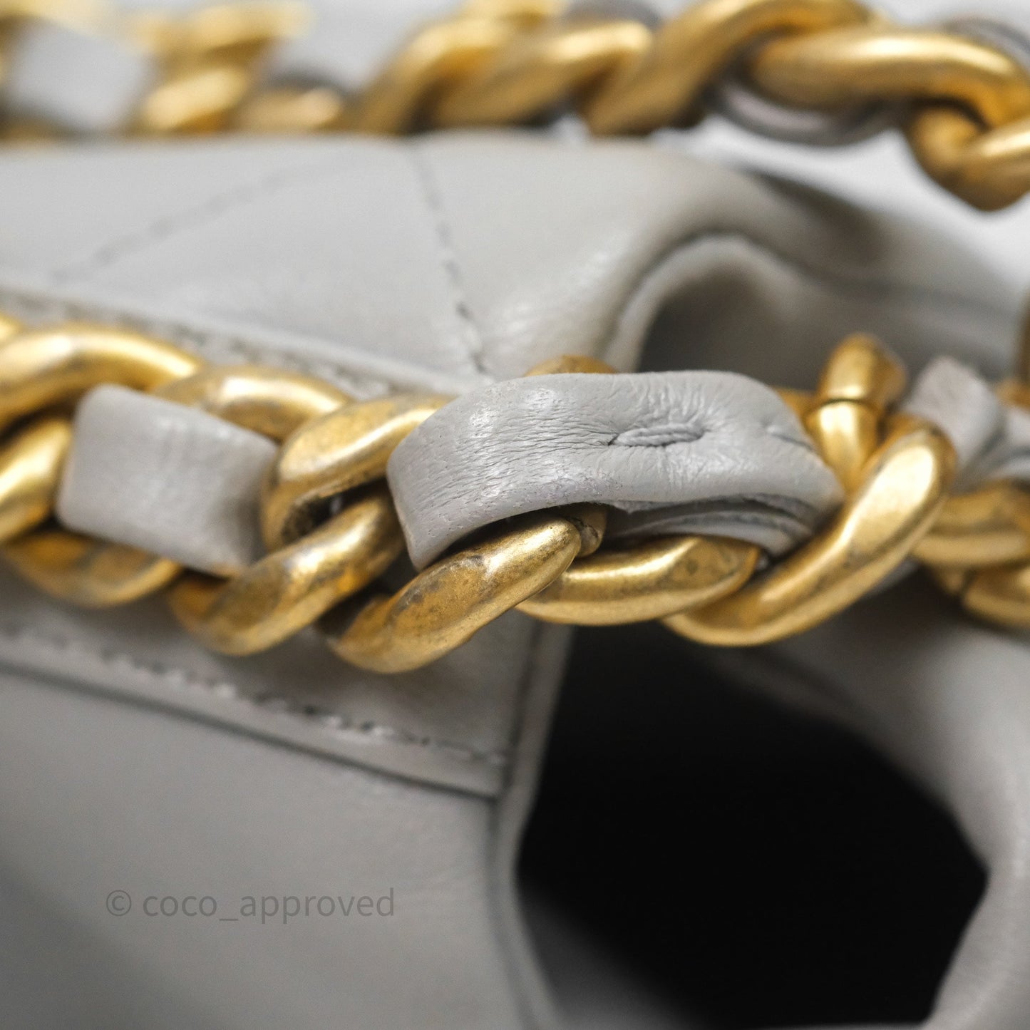 Chanel 19 Small Light Grey Mixed Hardware