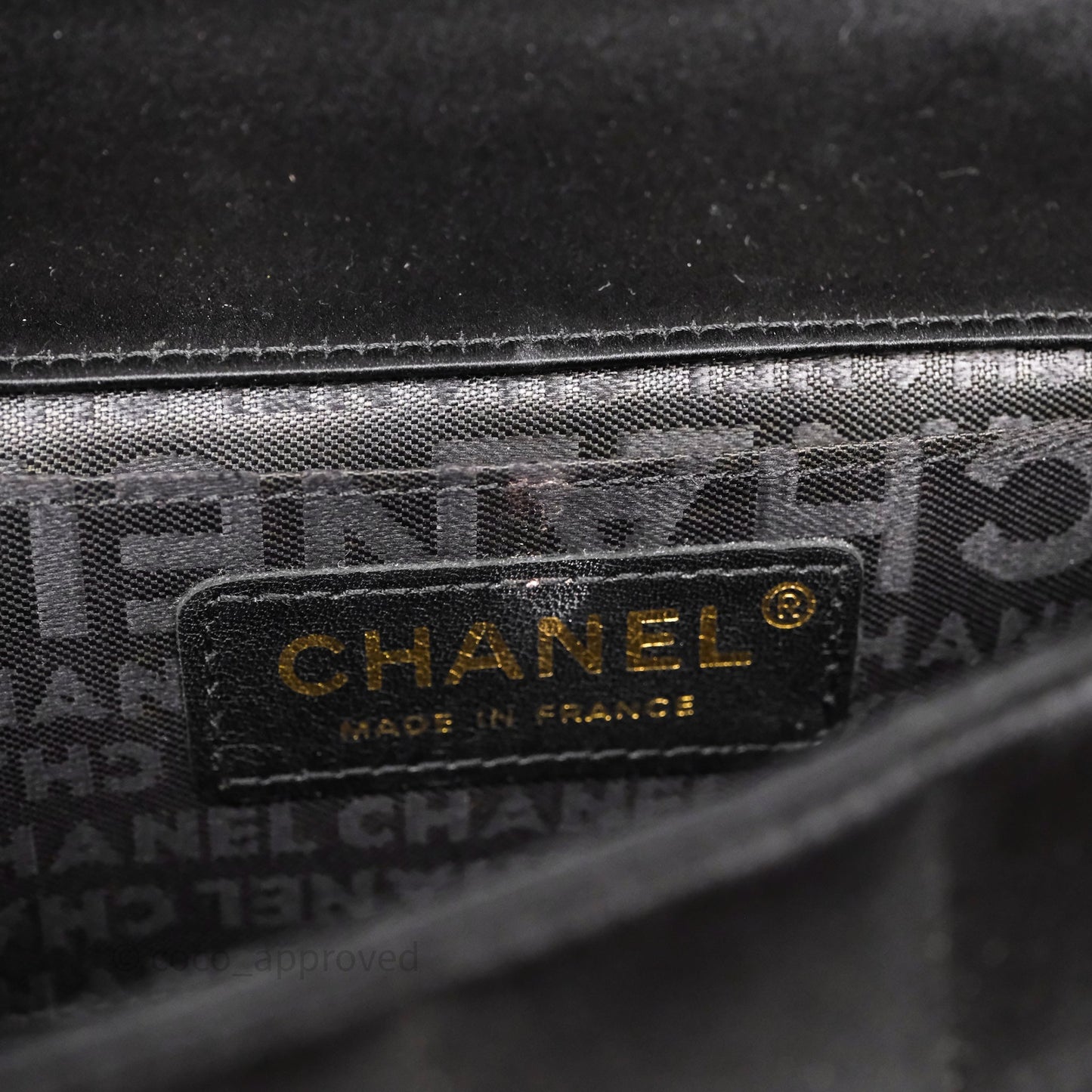 Chanel Vintage Mini Chocolate Bar Camellia Flap Black Velvet Gold Hardware