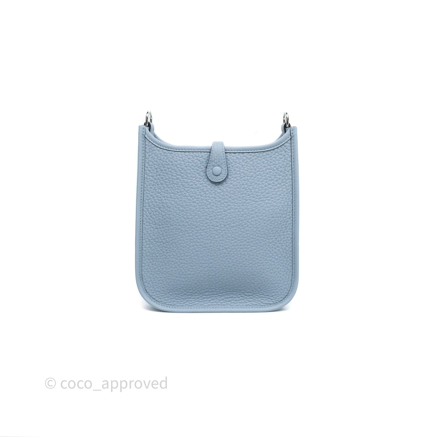 Hermès Mini Evelyne 16 Amazone Bleu Lin Taurillon Clemence Palladium Hardware