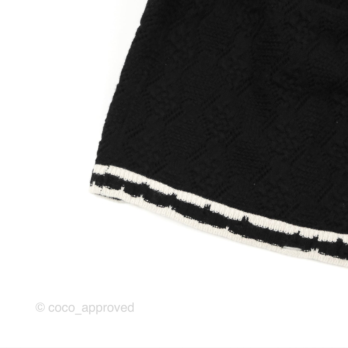 Chanel Black & White Cashmere Cardigan 22C