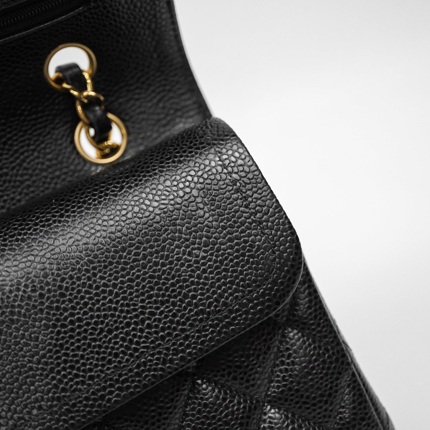 Chanel Classic Medium Flap Quilted Black Caviar Gold Hardware