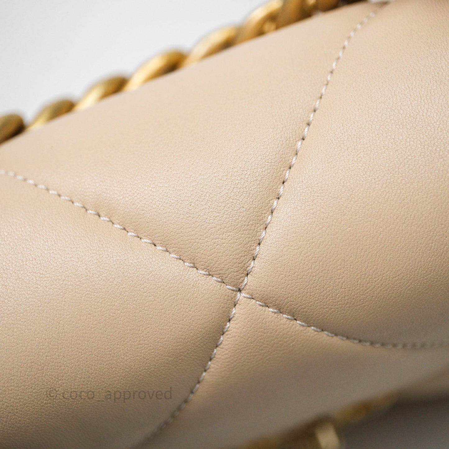 Chanel 19 Small Beige Lambskin Mixed Hardware