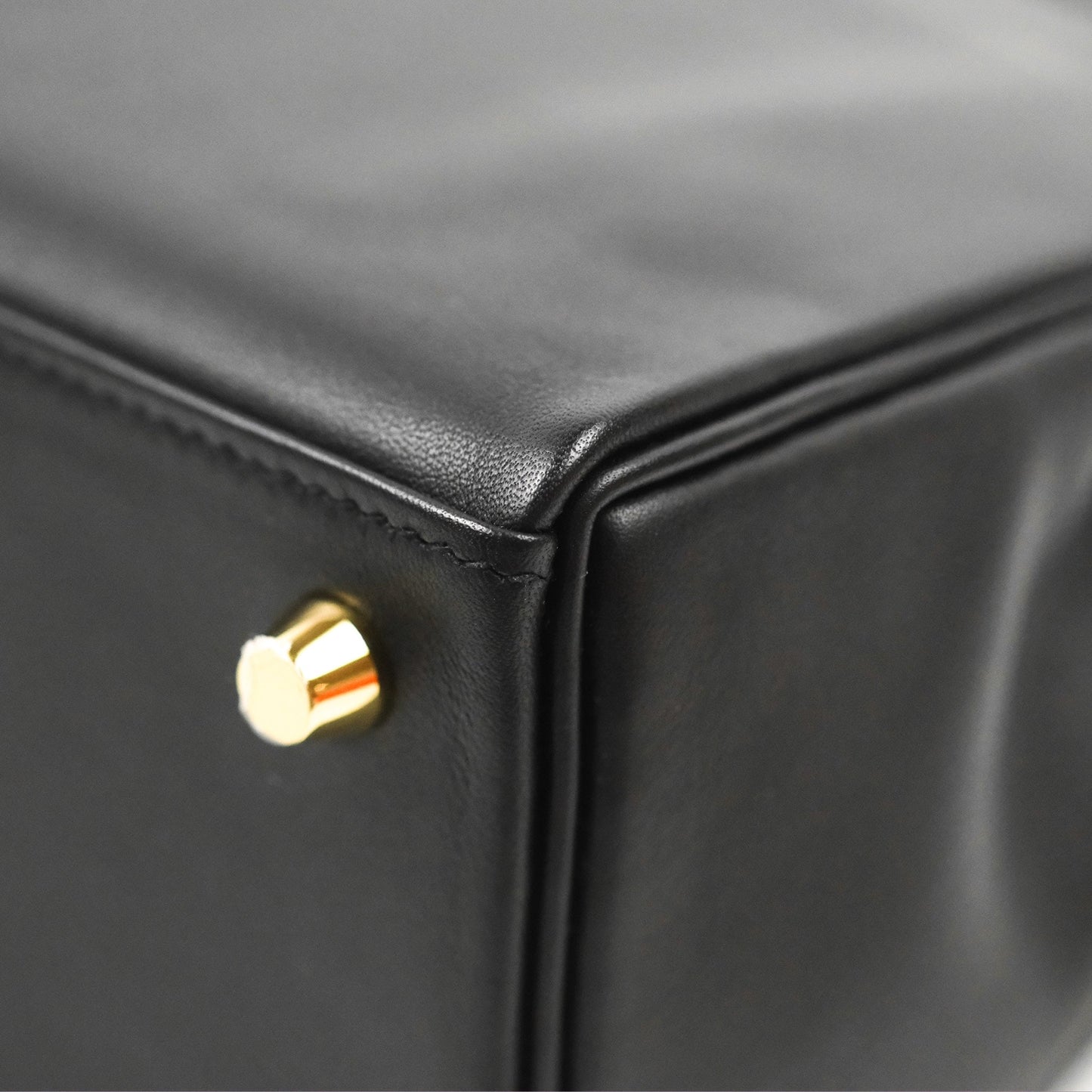 Hermès Retourne Kelly 25 Black Swift Gold Hardware