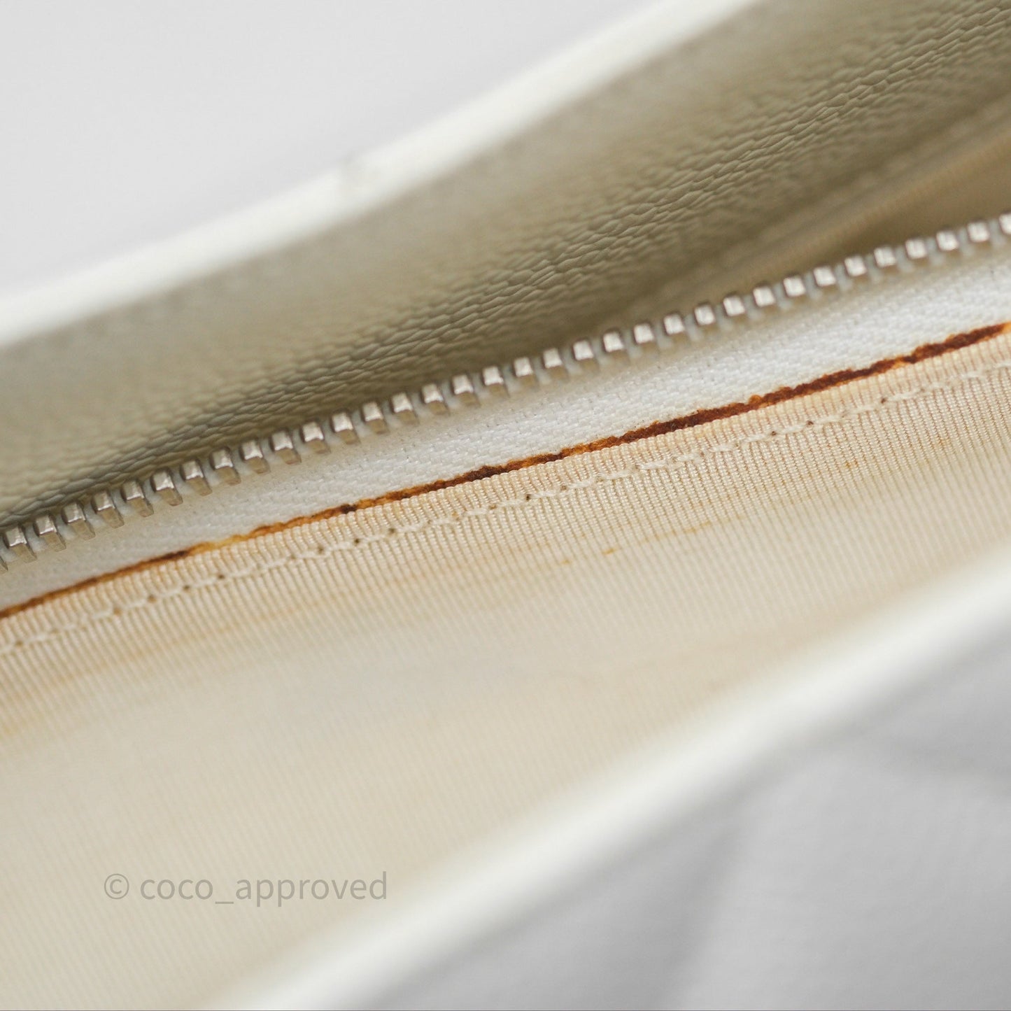 Chanel GST White Caviar Silver Hardware