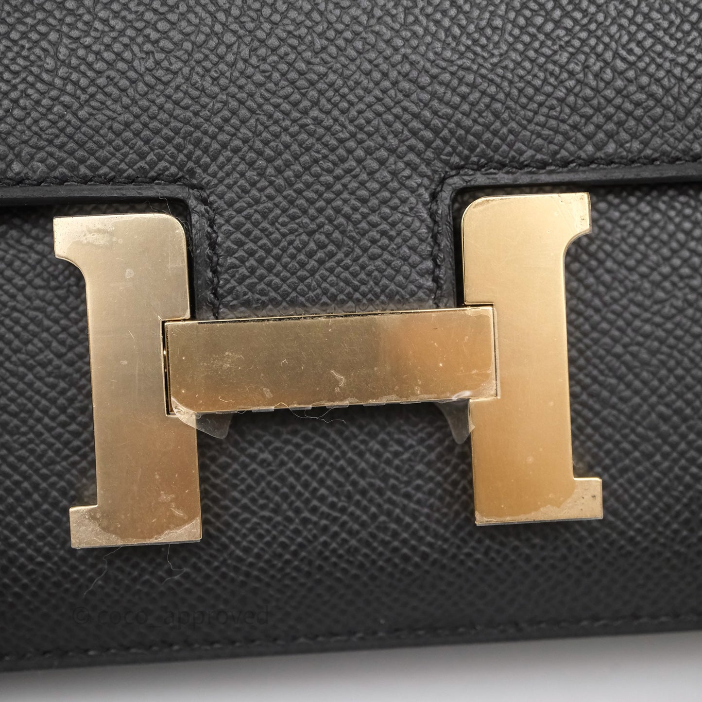 Hermès Constance Elan Plomb 8P Epsom Gold Hardware
