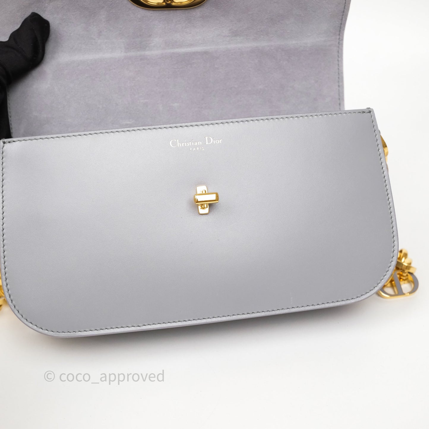 Dior 30 Montaigne Avenue Bag Grey Box Calfskin
