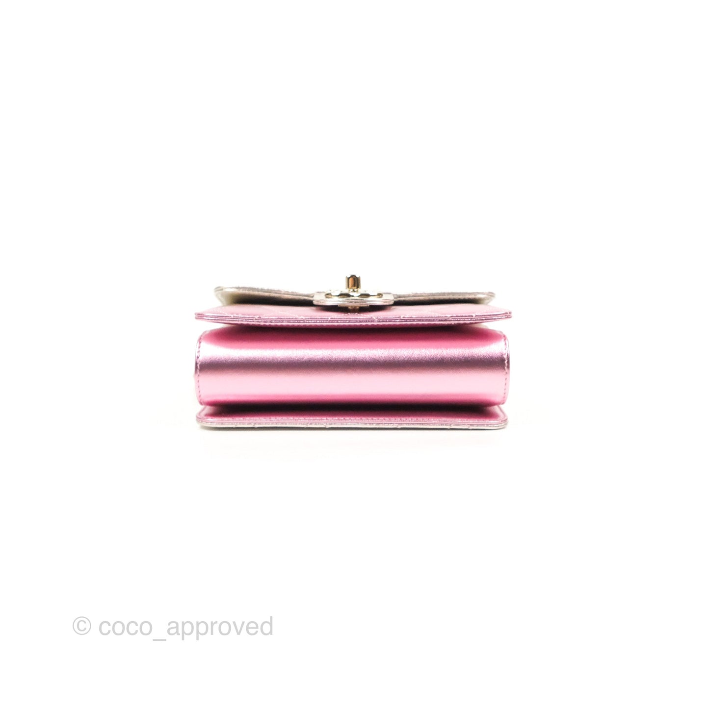 Chanel Mini Flap Bag Metallic Gradient Pink/Silver Lambskin Gold Hardware
