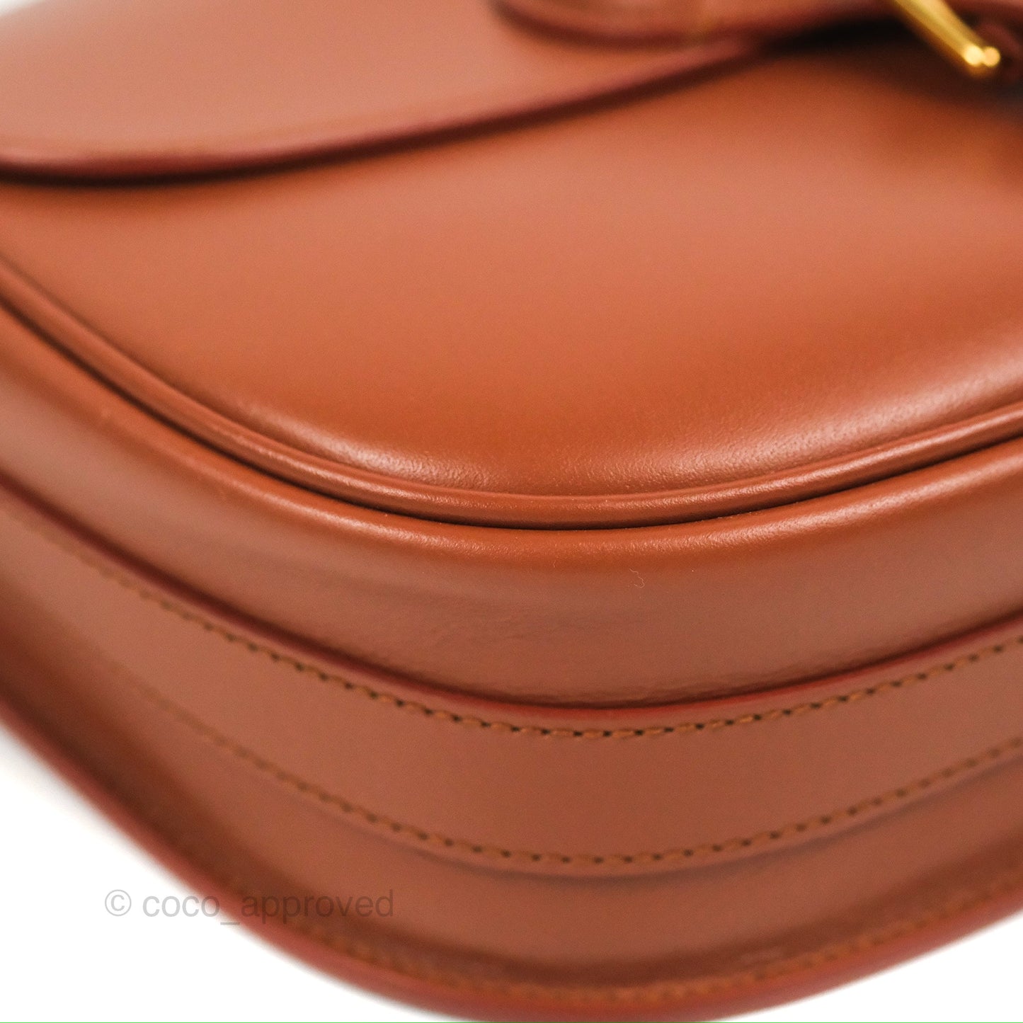 Christian Dior Medium Bobby Flap Camel Box Calfskin