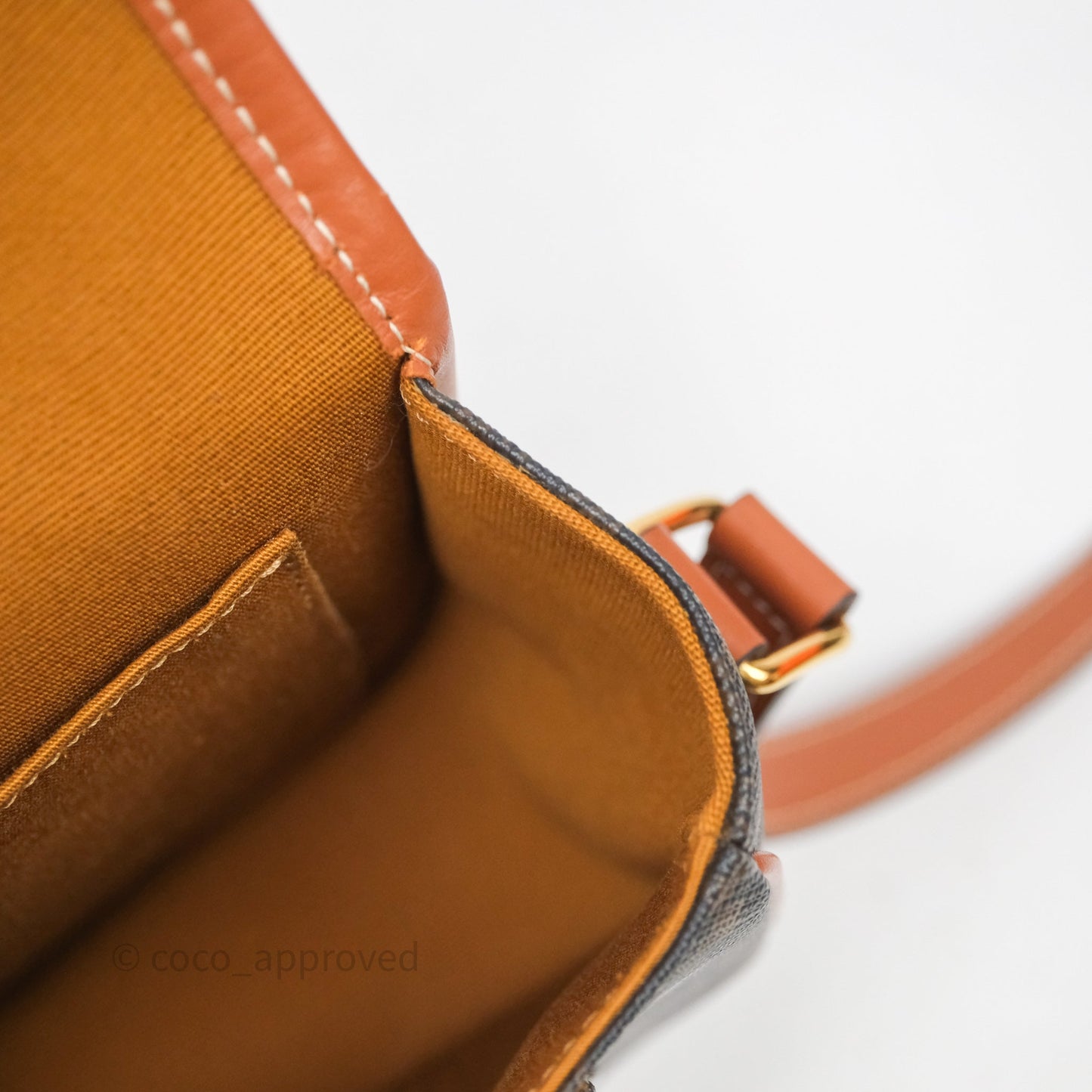Celine Medium Folco Bag Triomphe Canvas Tan