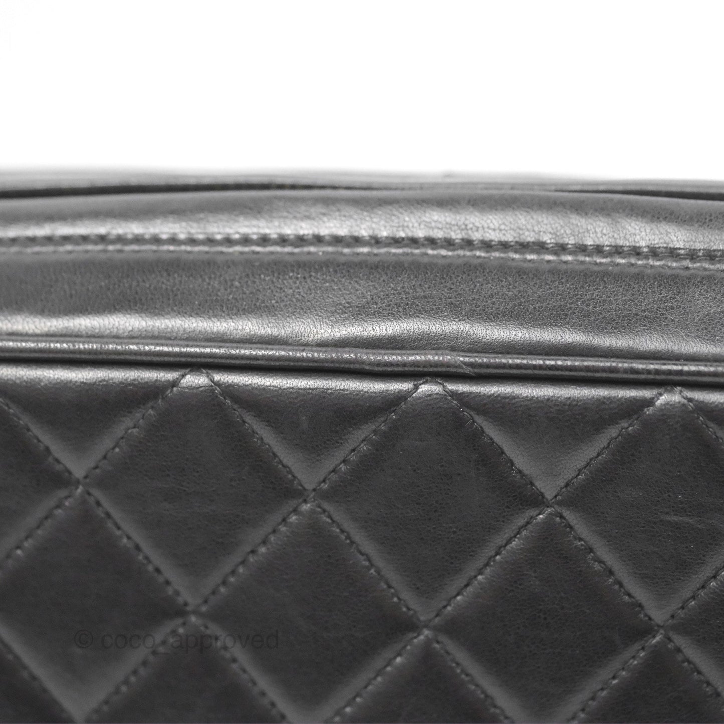 Chanel Vintage Camera Bag Black Lambskin 24K Gold Hardware