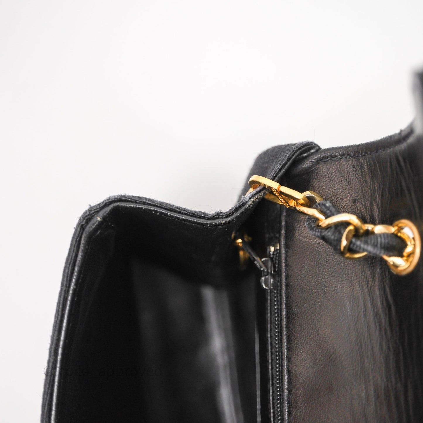 Chanel Vintage Small Flap Bag Black Grosgrain 24K Gold Hardware