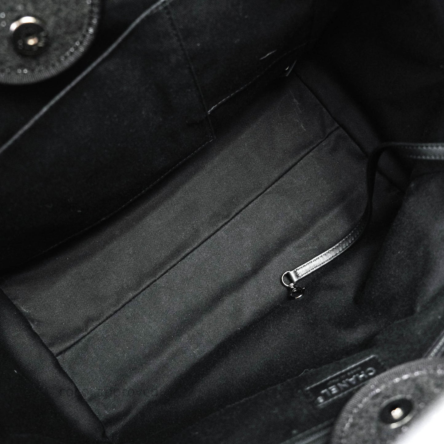 Chanel Large Deauville Black Glitter Lurex