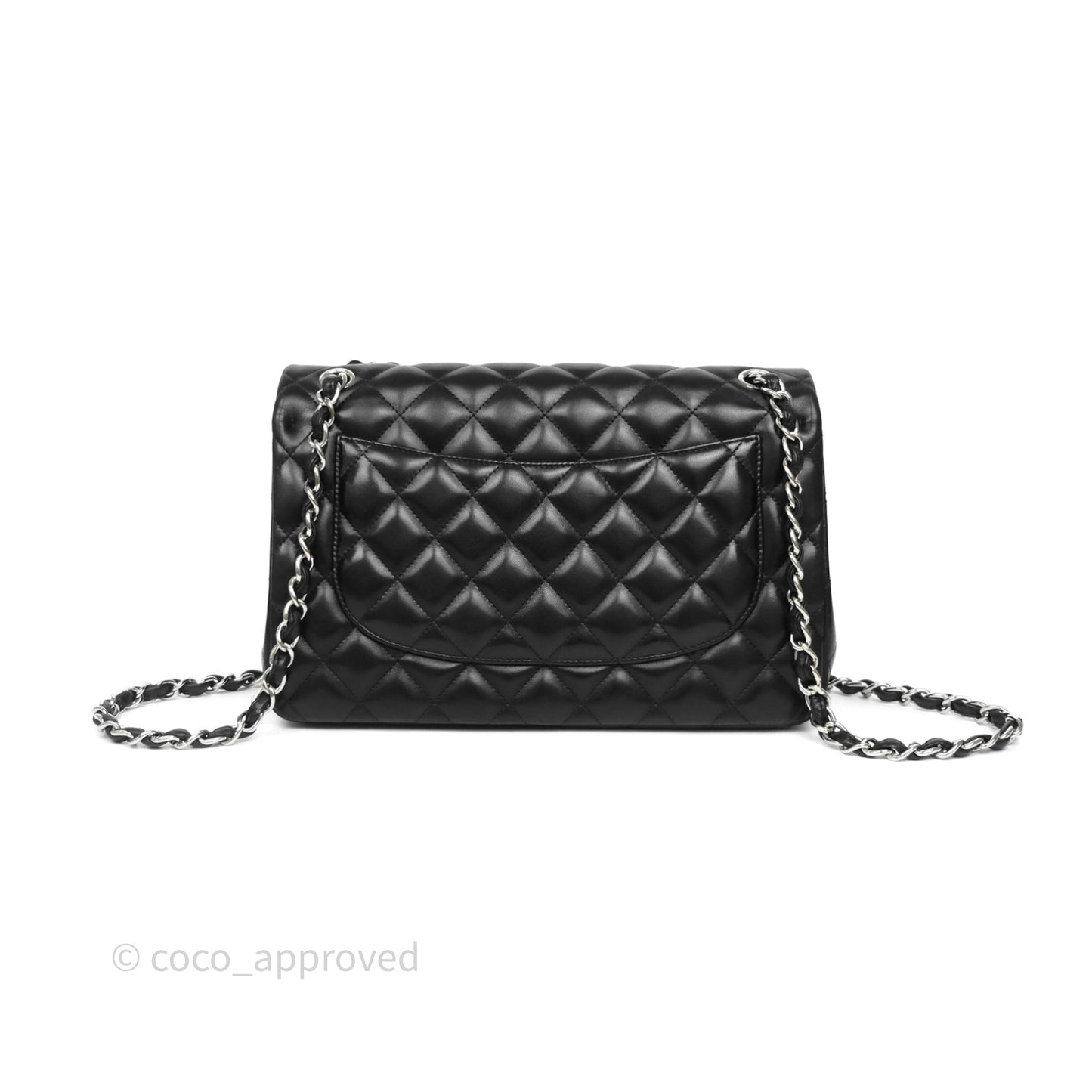 Chanel Jumbo Double Flap Black Lambskin Silver Hardware⁣⁣
