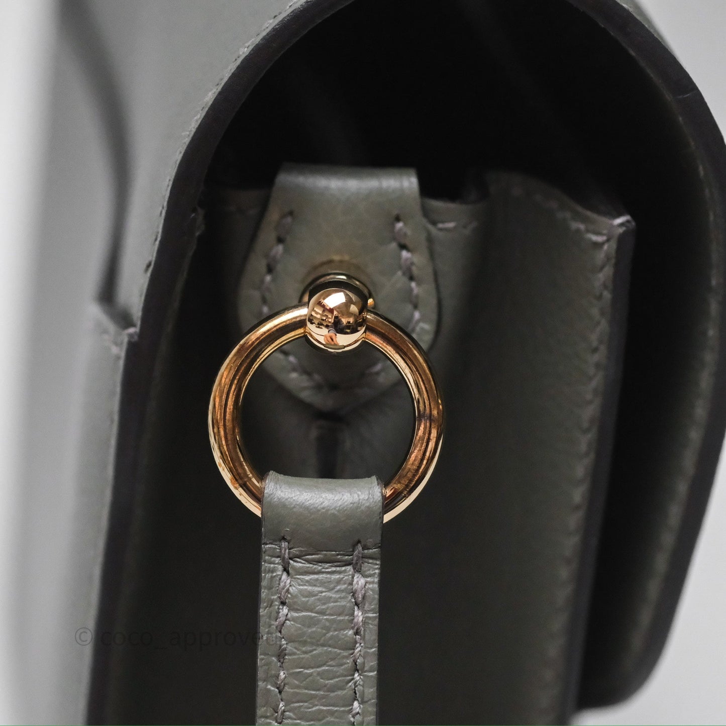 Hermès Roulis Mini 18 Gris Meyer 0L Evercolor Permabrass Hardware