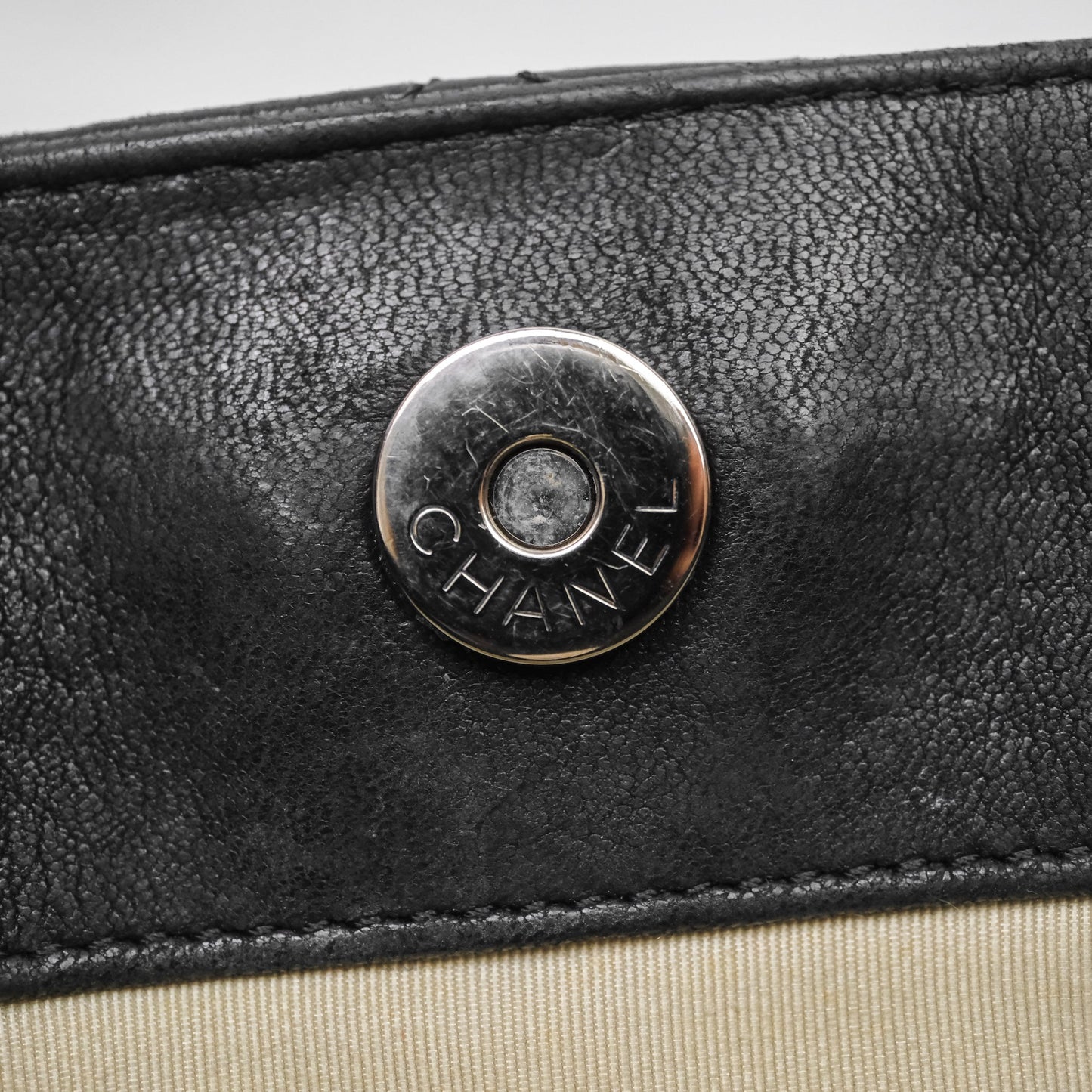 Chanel Chain Around Calfskin Hobo Black Silver Hardware